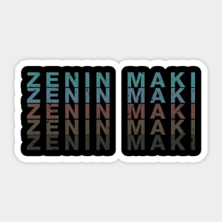 Vintage Proud Anime Name Maki Funny Birthday Gift Sticker